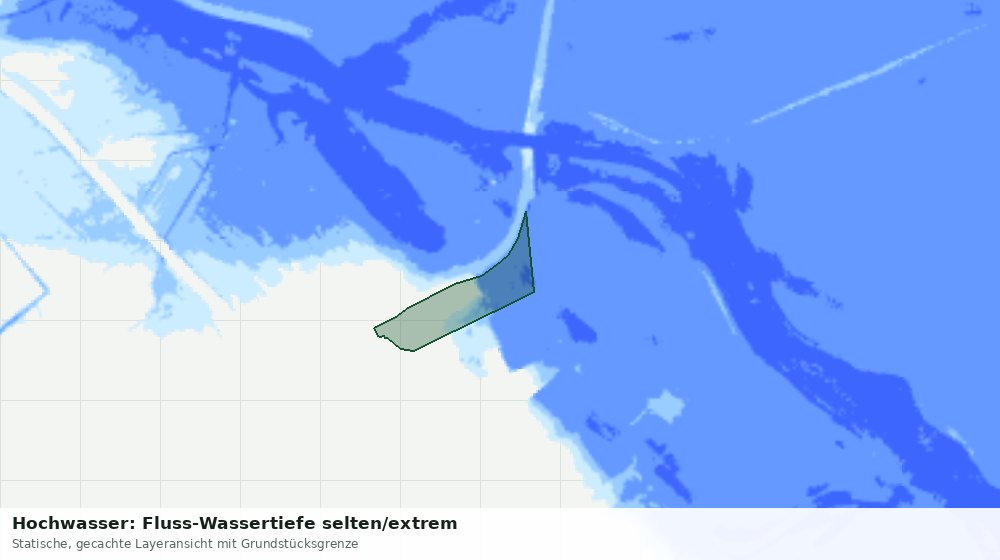 Statische Kartenansicht: Hochwasser: Fluss-Wassertiefe selten/extrem