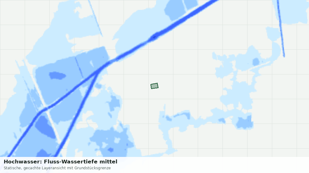 Statische Kartenansicht: Hochwasser: Fluss-Wassertiefe mittel