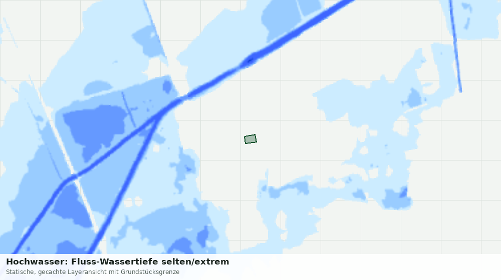 Statische Kartenansicht: Hochwasser: Fluss-Wassertiefe selten/extrem