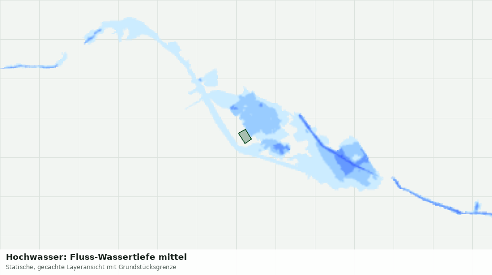 Statische Kartenansicht: Hochwasser: Fluss-Wassertiefe mittel