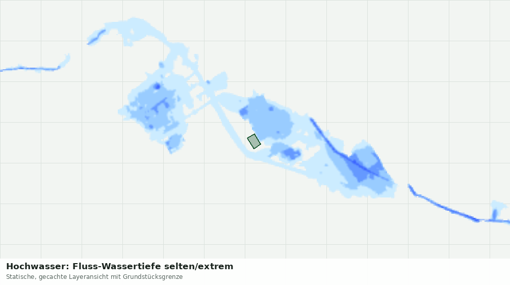 Statische Kartenansicht: Hochwasser: Fluss-Wassertiefe selten/extrem