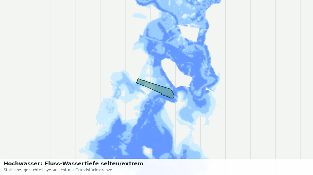 Statische Kartenansicht: Hochwasser: Fluss-Wassertiefe selten/extrem