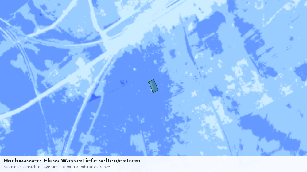 Statische Kartenansicht: Hochwasser: Fluss-Wassertiefe selten/extrem