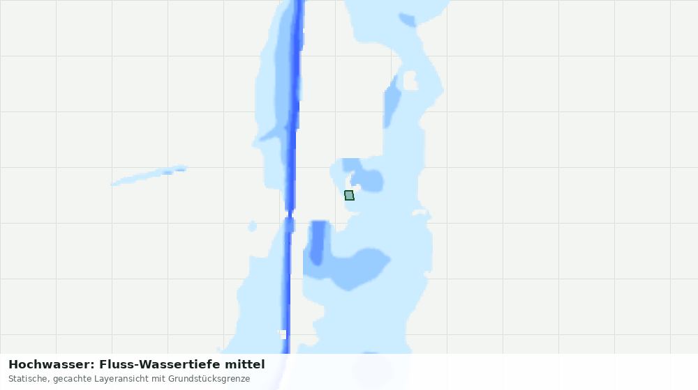 Statische Kartenansicht: Hochwasser: Fluss-Wassertiefe mittel