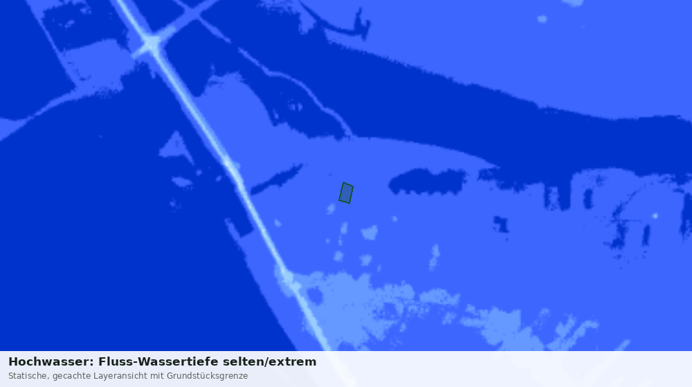 Statische Kartenansicht: Hochwasser: Fluss-Wassertiefe selten/extrem