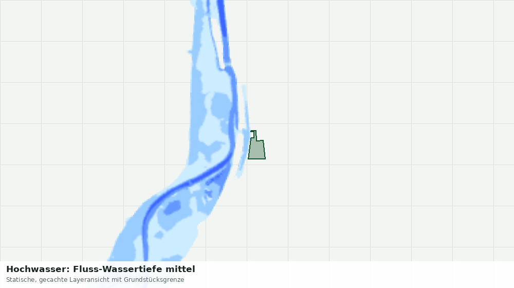 Statische Kartenansicht: Hochwasser: Fluss-Wassertiefe mittel