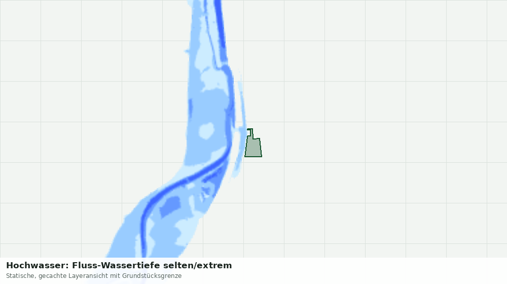 Statische Kartenansicht: Hochwasser: Fluss-Wassertiefe selten/extrem