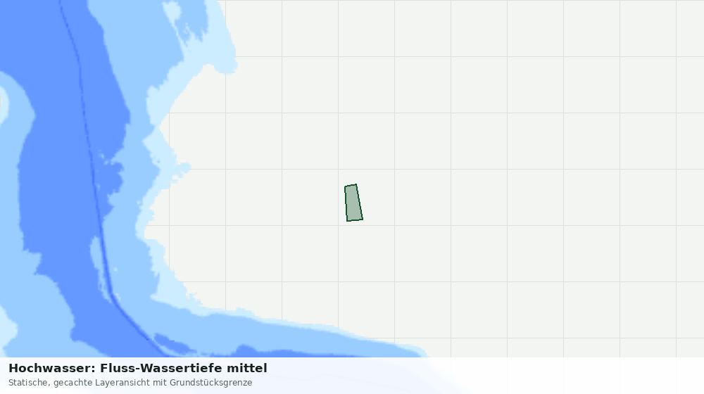 Statische Kartenansicht: Hochwasser: Fluss-Wassertiefe mittel