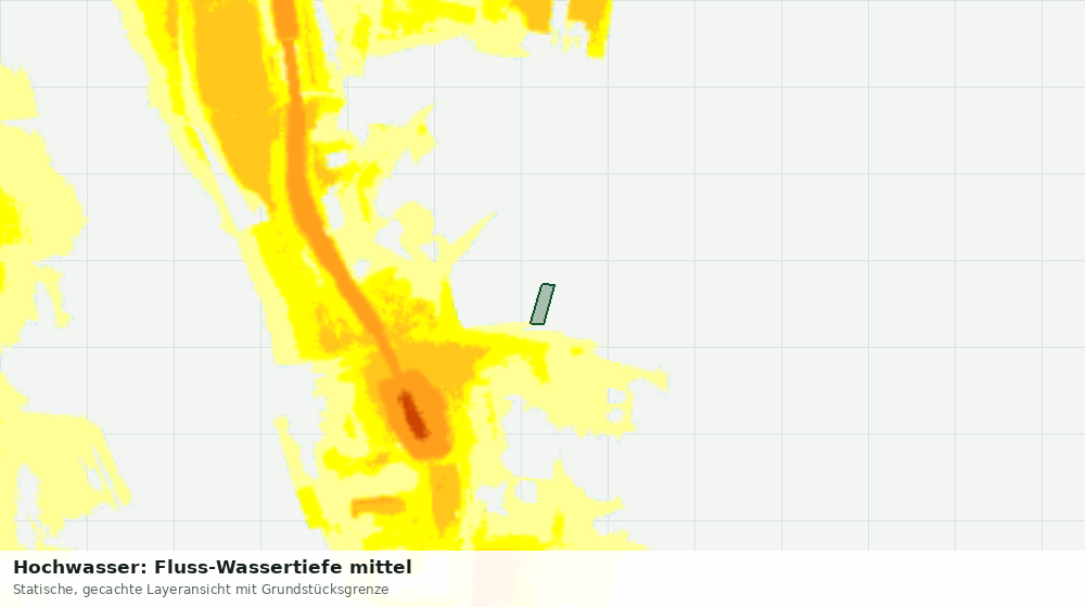 Statische Kartenansicht: Hochwasser: Fluss-Wassertiefe mittel
