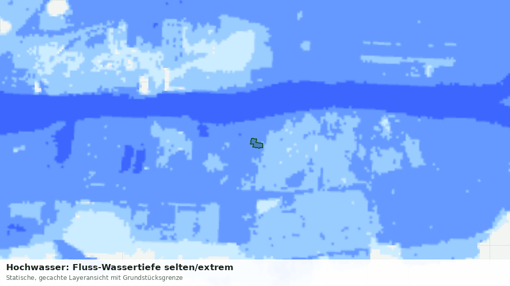 Statische Kartenansicht: Hochwasser: Fluss-Wassertiefe selten/extrem
