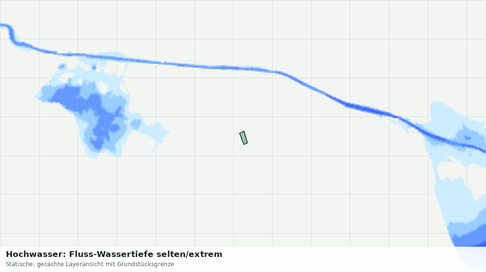 Statische Kartenansicht: Hochwasser: Fluss-Wassertiefe selten/extrem