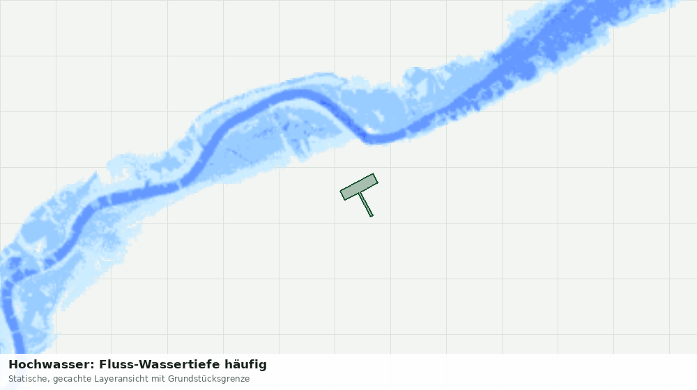 Statische Kartenansicht: Hochwasser: Fluss-Wassertiefe häufig