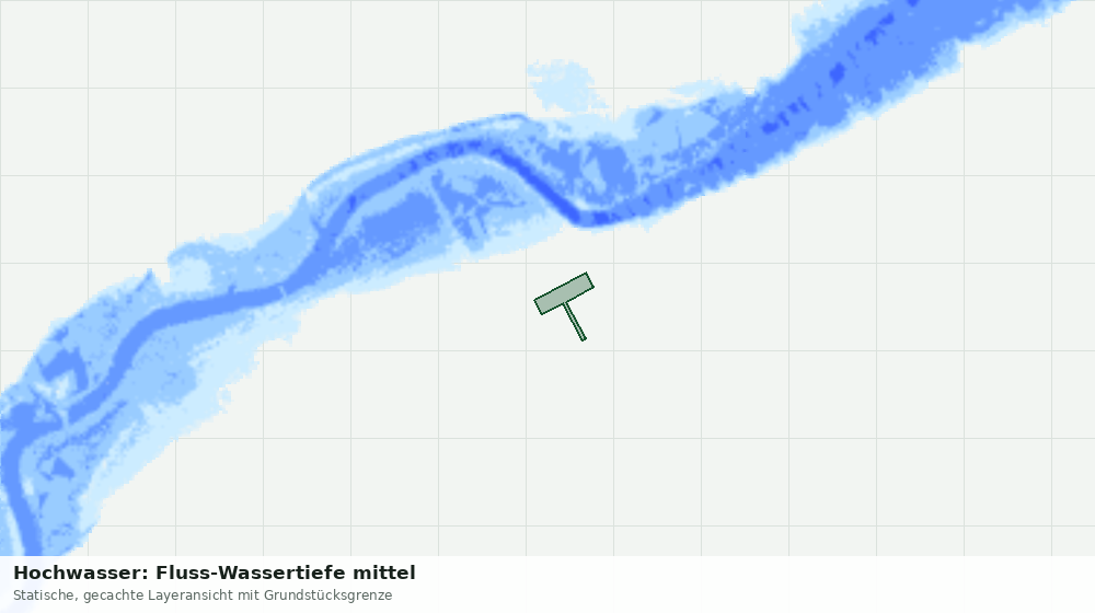 Statische Kartenansicht: Hochwasser: Fluss-Wassertiefe mittel