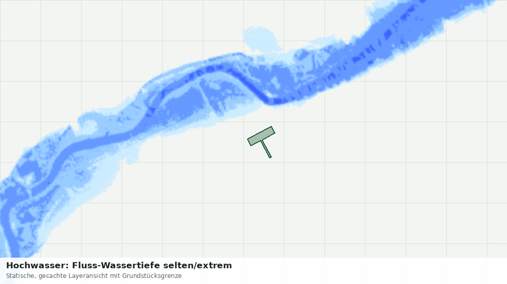 Statische Kartenansicht: Hochwasser: Fluss-Wassertiefe selten/extrem