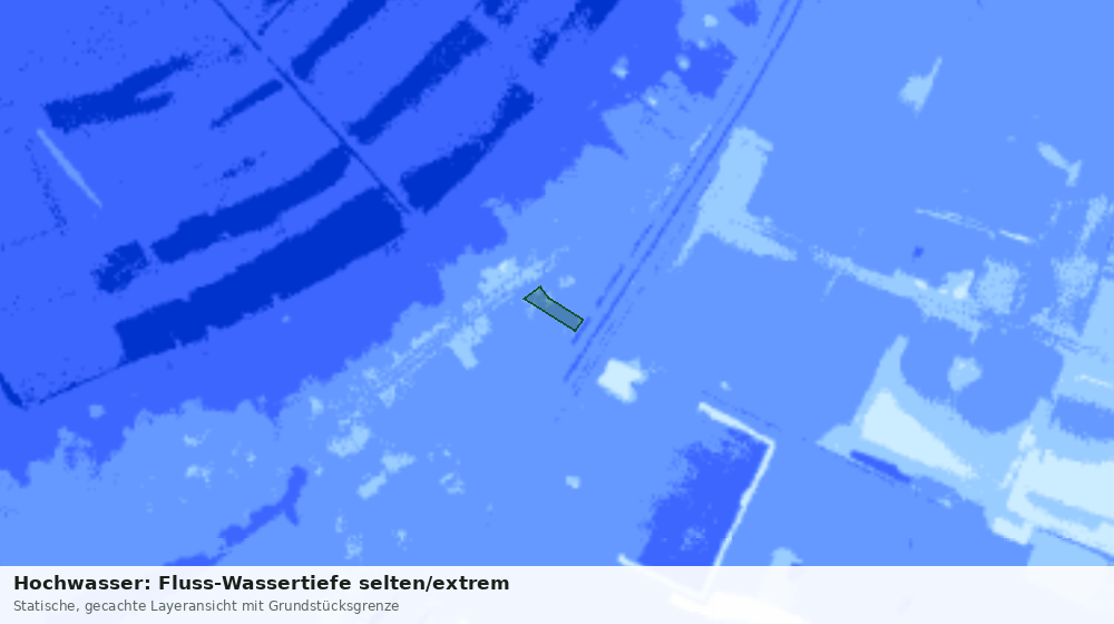 Statische Kartenansicht: Hochwasser: Fluss-Wassertiefe selten/extrem