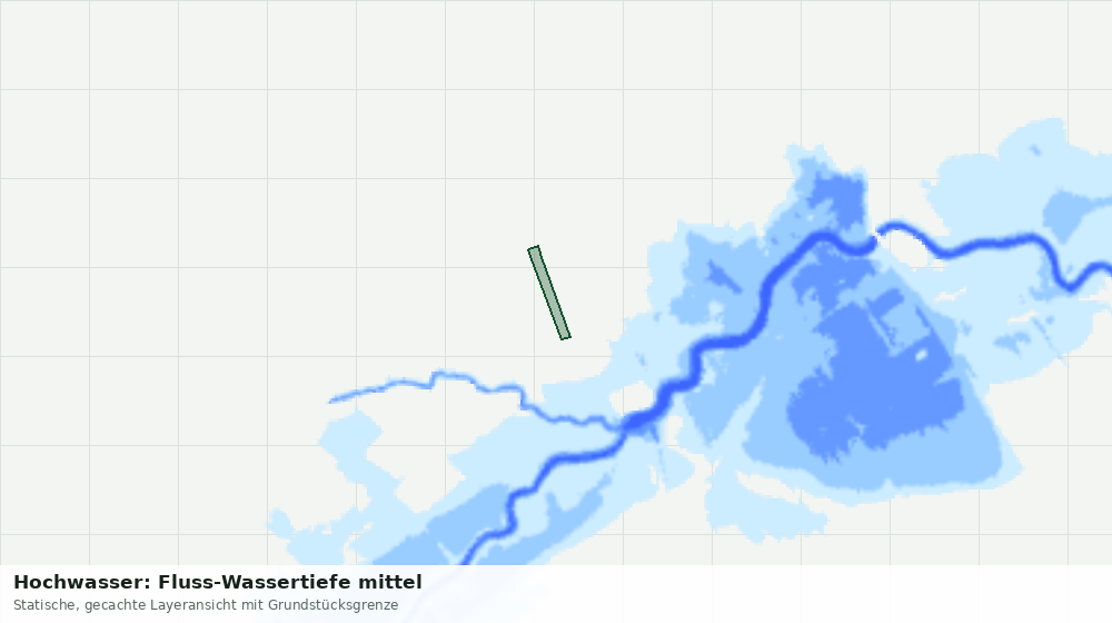 Statische Kartenansicht: Hochwasser: Fluss-Wassertiefe mittel