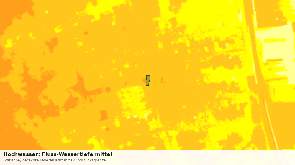 Statische Kartenansicht: Hochwasser: Fluss-Wassertiefe mittel