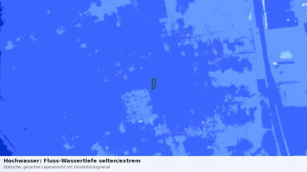 Statische Kartenansicht: Hochwasser: Fluss-Wassertiefe selten/extrem