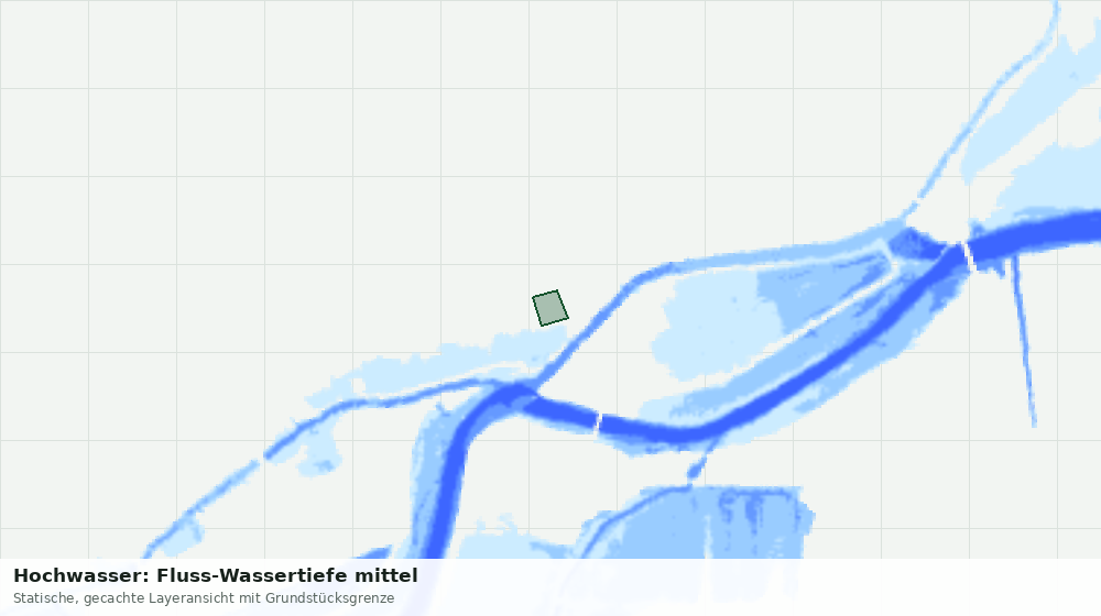 Statische Kartenansicht: Hochwasser: Fluss-Wassertiefe mittel