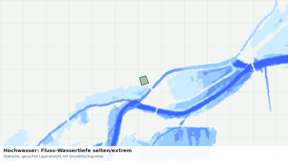 Statische Kartenansicht: Hochwasser: Fluss-Wassertiefe selten/extrem