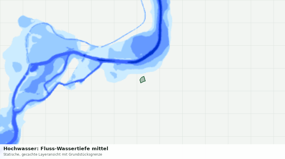 Statische Kartenansicht: Hochwasser: Fluss-Wassertiefe mittel