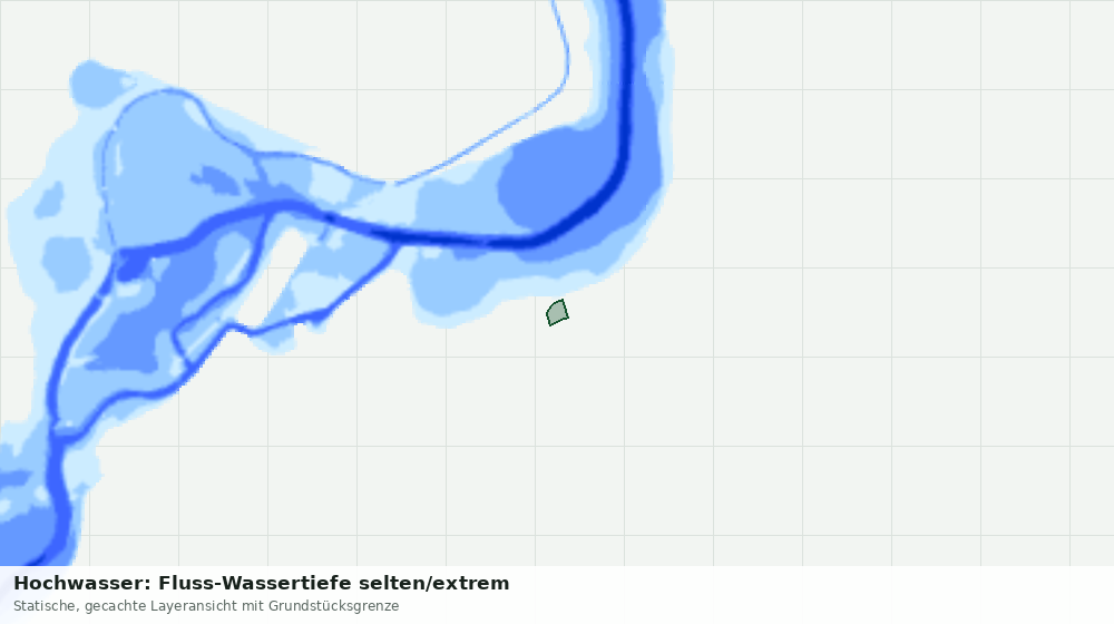 Statische Kartenansicht: Hochwasser: Fluss-Wassertiefe selten/extrem