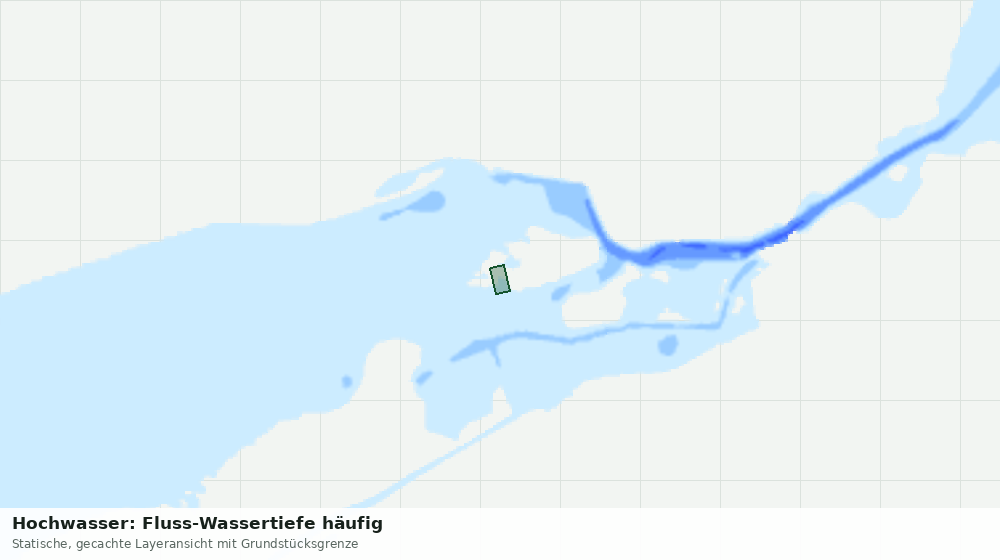 Statische Kartenansicht: Hochwasser: Fluss-Wassertiefe häufig
