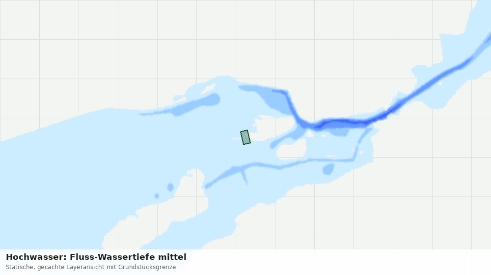 Statische Kartenansicht: Hochwasser: Fluss-Wassertiefe mittel