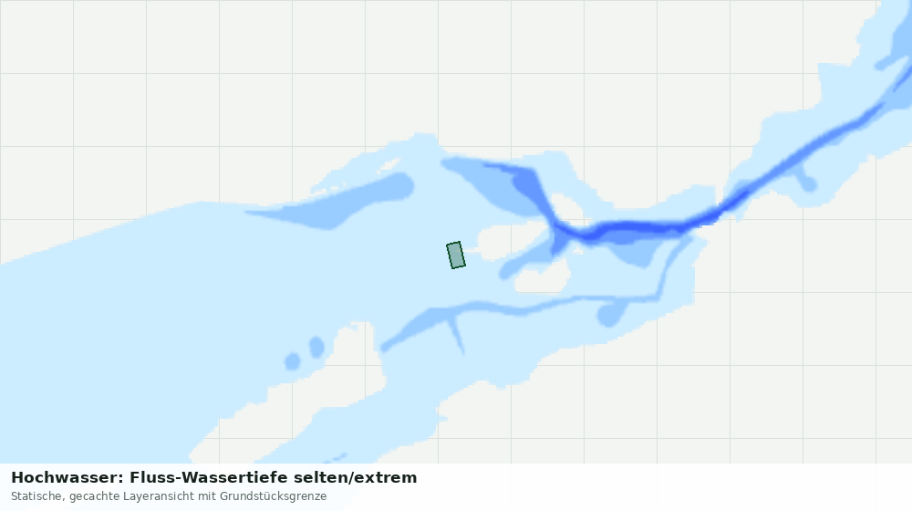 Statische Kartenansicht: Hochwasser: Fluss-Wassertiefe selten/extrem