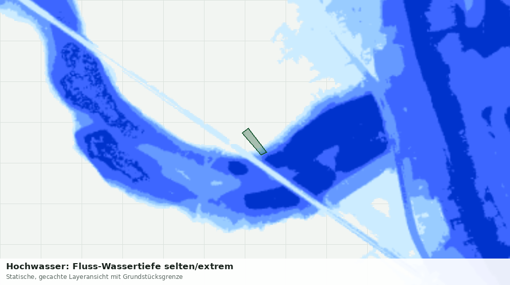 Statische Kartenansicht: Hochwasser: Fluss-Wassertiefe selten/extrem