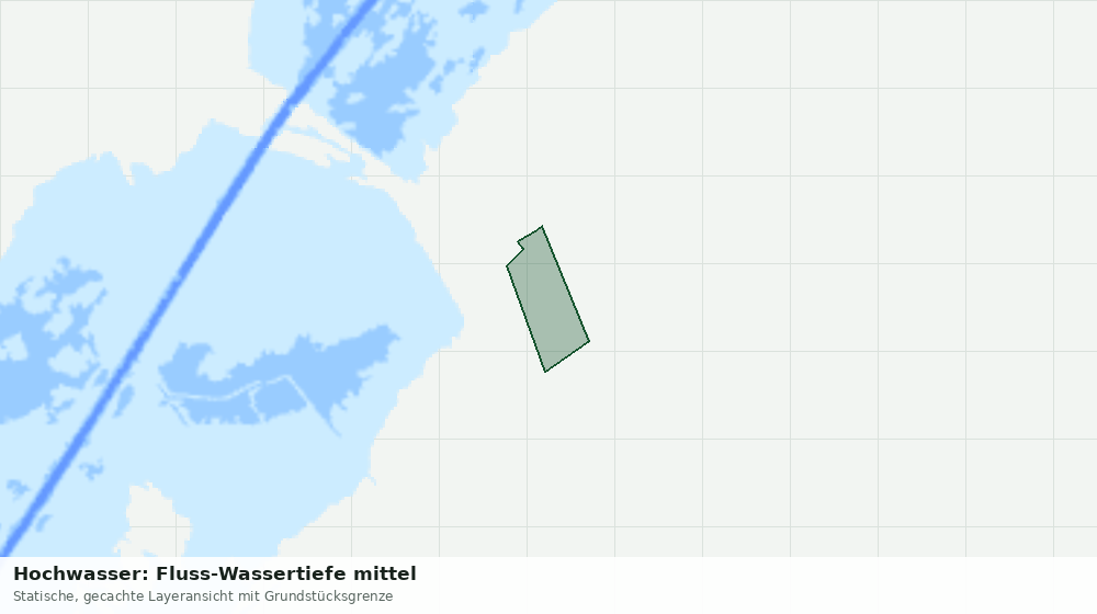Statische Kartenansicht: Hochwasser: Fluss-Wassertiefe mittel