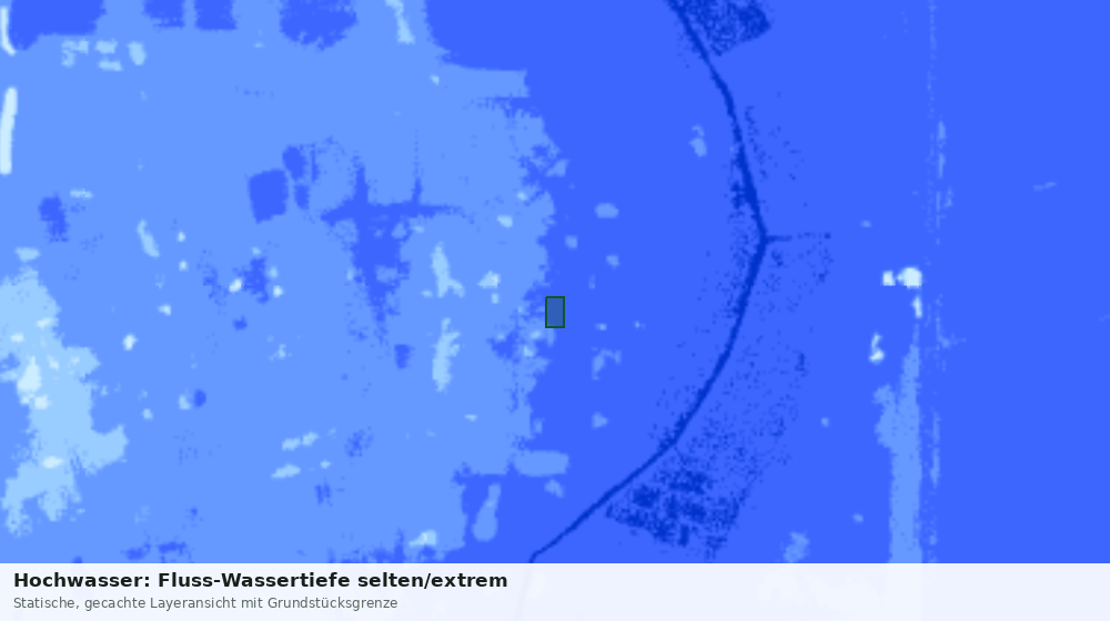 Statische Kartenansicht: Hochwasser: Fluss-Wassertiefe selten/extrem