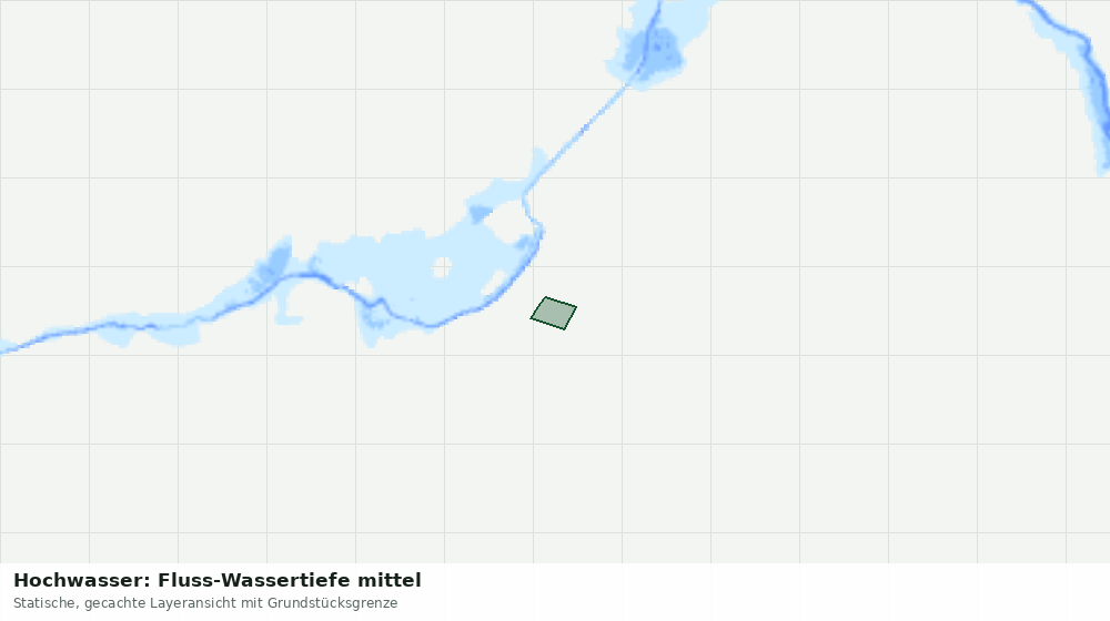 Statische Kartenansicht: Hochwasser: Fluss-Wassertiefe mittel