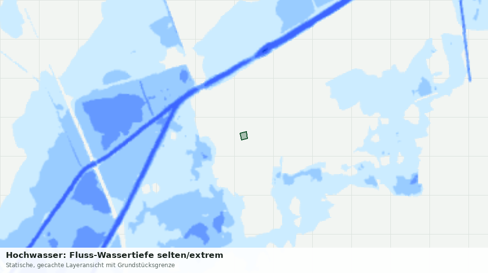 Statische Kartenansicht: Hochwasser: Fluss-Wassertiefe selten/extrem
