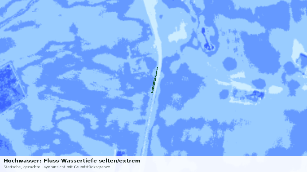 Statische Kartenansicht: Hochwasser: Fluss-Wassertiefe selten/extrem