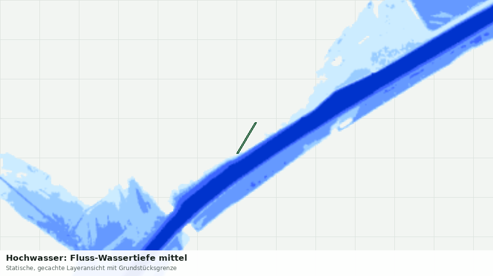 Statische Kartenansicht: Hochwasser: Fluss-Wassertiefe mittel