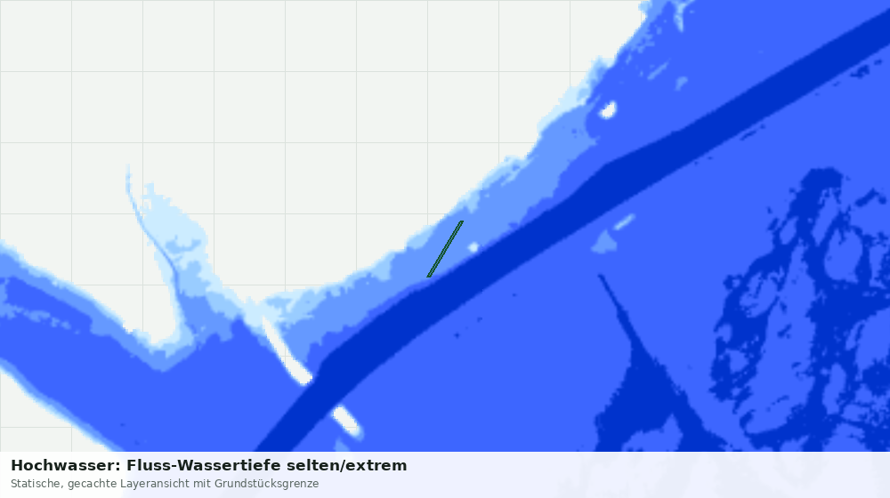 Statische Kartenansicht: Hochwasser: Fluss-Wassertiefe selten/extrem