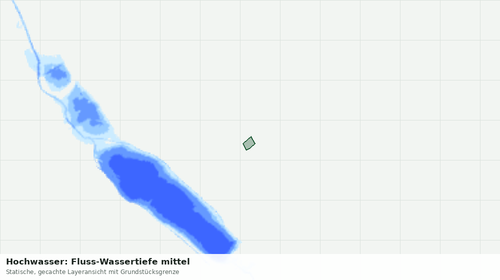 Statische Kartenansicht: Hochwasser: Fluss-Wassertiefe mittel