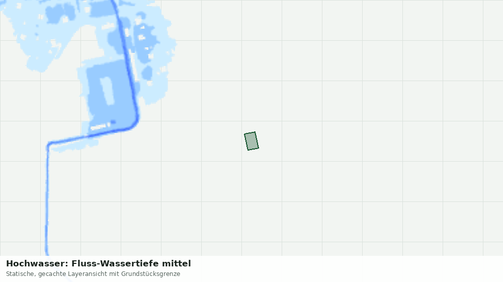 Statische Kartenansicht: Hochwasser: Fluss-Wassertiefe mittel