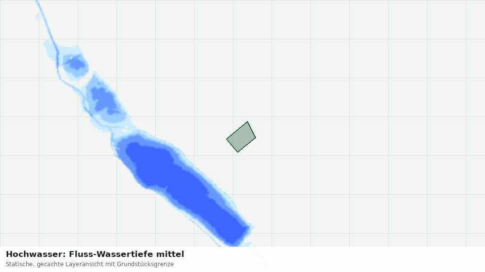Statische Kartenansicht: Hochwasser: Fluss-Wassertiefe mittel