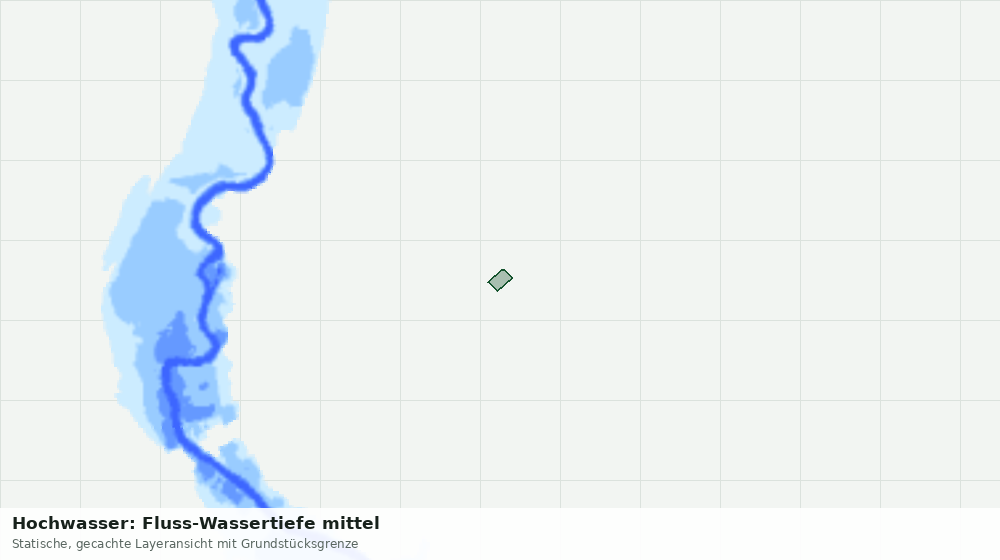 Statische Kartenansicht: Hochwasser: Fluss-Wassertiefe mittel