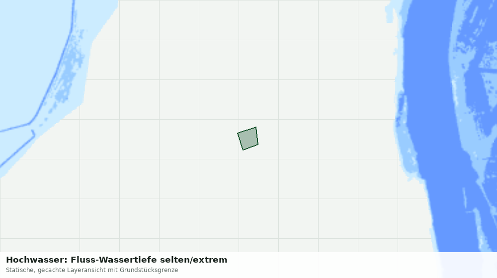 Statische Kartenansicht: Hochwasser: Fluss-Wassertiefe selten/extrem