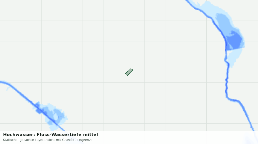Statische Kartenansicht: Hochwasser: Fluss-Wassertiefe mittel