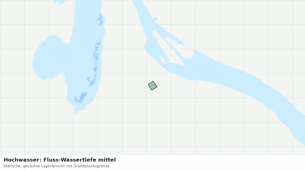 Statische Kartenansicht: Hochwasser: Fluss-Wassertiefe mittel