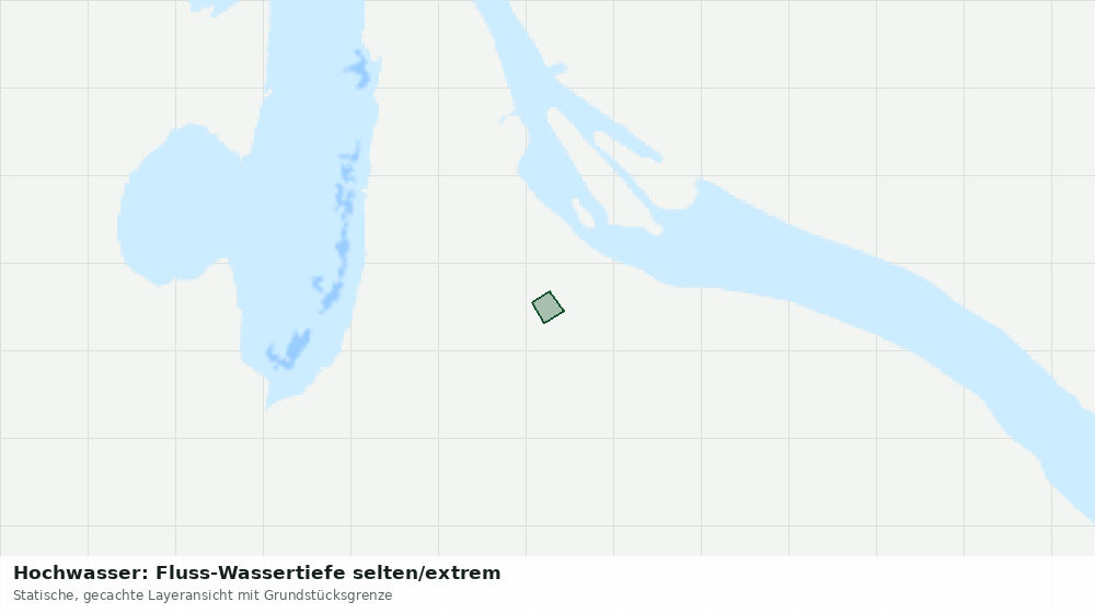 Statische Kartenansicht: Hochwasser: Fluss-Wassertiefe selten/extrem