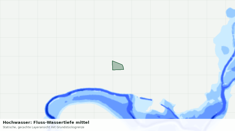 Statische Kartenansicht: Hochwasser: Fluss-Wassertiefe mittel
