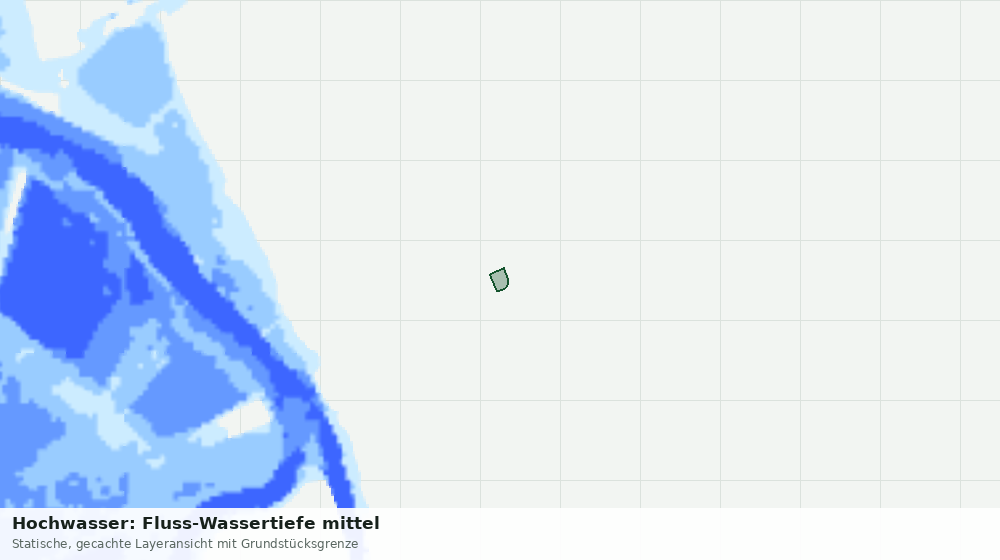 Statische Kartenansicht: Hochwasser: Fluss-Wassertiefe mittel