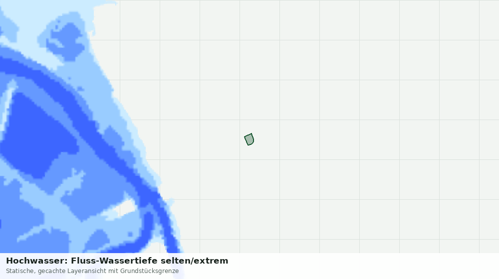 Statische Kartenansicht: Hochwasser: Fluss-Wassertiefe selten/extrem