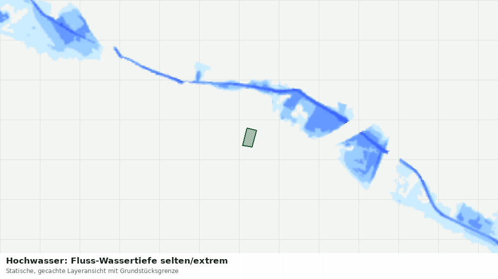 Statische Kartenansicht: Hochwasser: Fluss-Wassertiefe selten/extrem