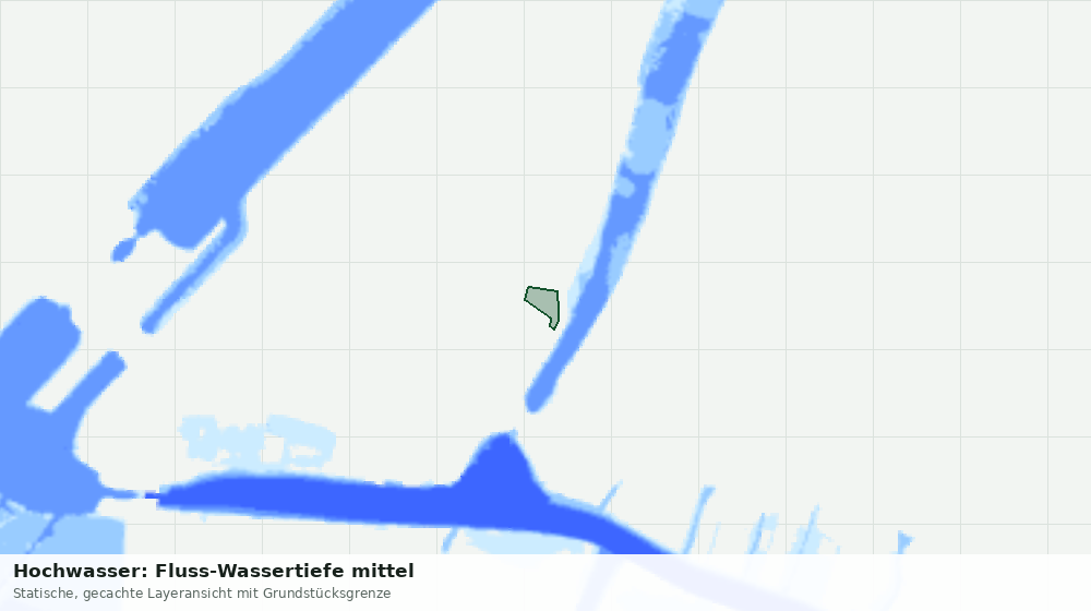Statische Kartenansicht: Hochwasser: Fluss-Wassertiefe mittel